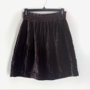Velvet Brown Elastic Mini Skit Size S Y2K
